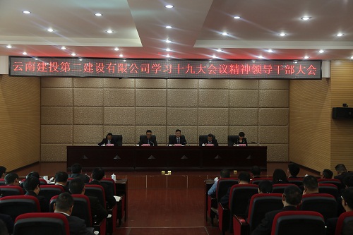 公司召開領導干部大會深入學習貫徹黨的十九大精神