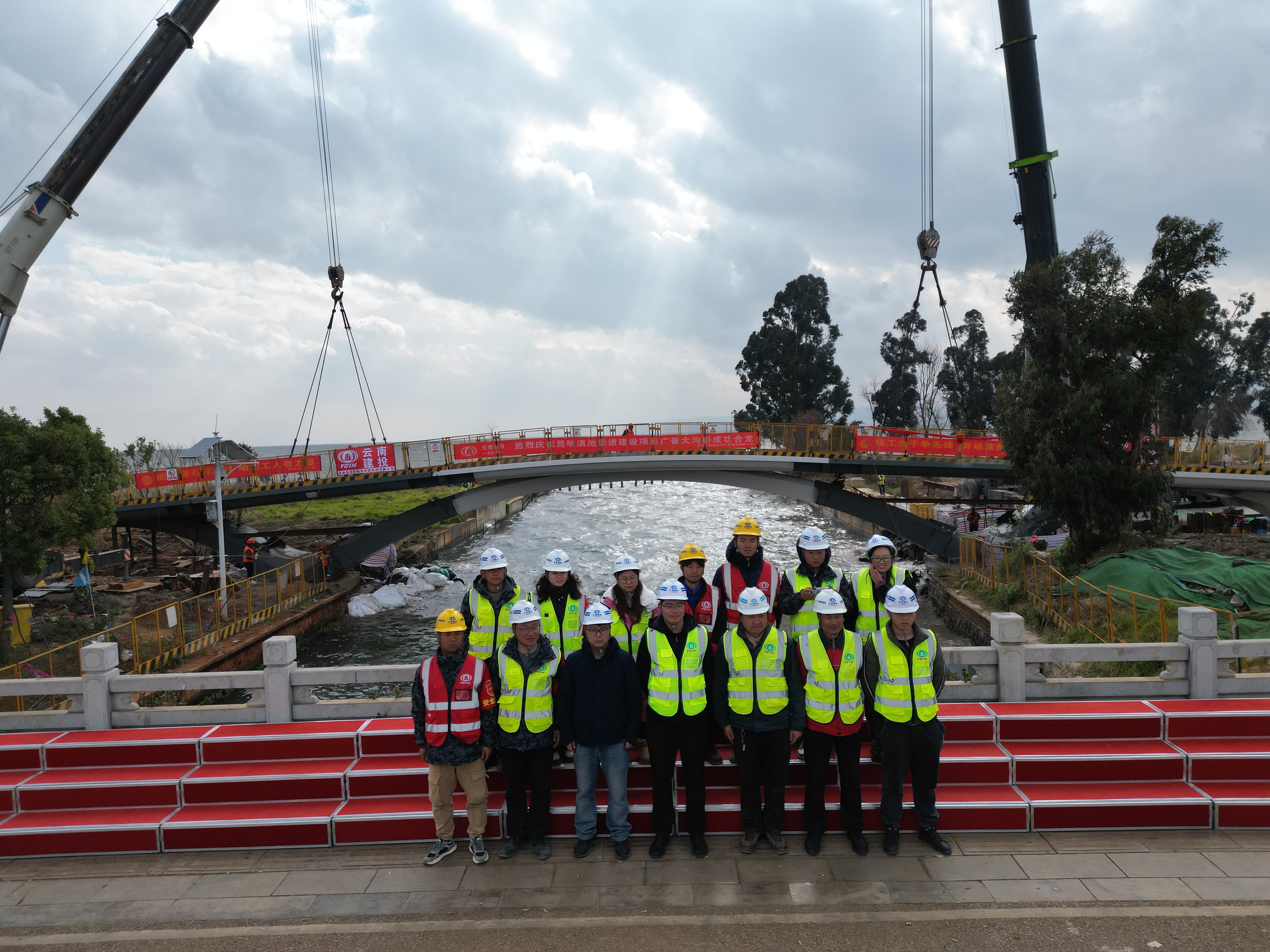 【項目動態(tài)】昆明滇池綠道建設項目（外海段）一期EPC+維護管養(yǎng)皓月橋/廣普大溝橋成功合攏